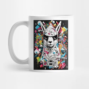 Cartoon Alpaca Graffiti #4 Mug